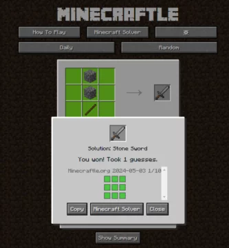 minecraftle today
